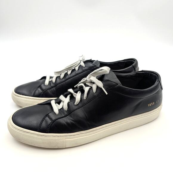 Common Projects Original Achilles Sneaker Shoes Men's Black Size US10 EU43 - Picture 1 of 14
